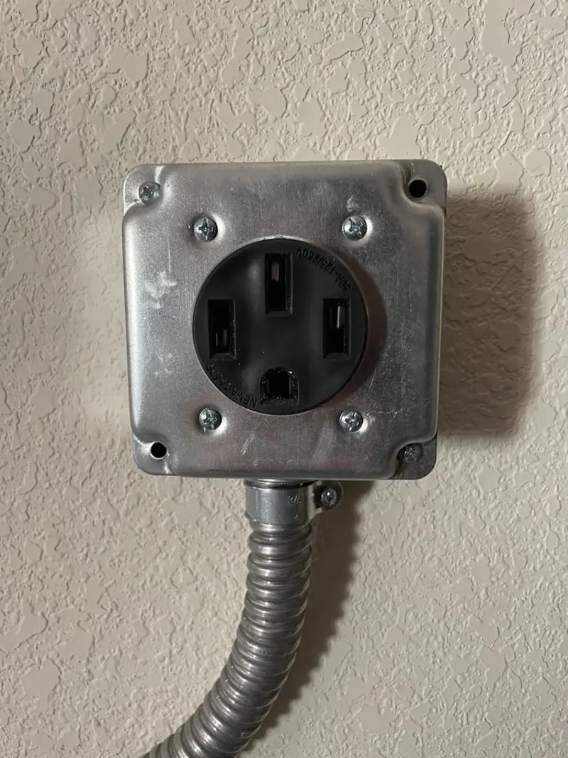 NEMA 14-50 outlet installed for Electrical Panel Upgrade in Benicia